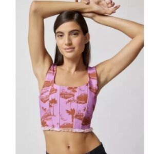 VEGAS Urban Outfitters Wild Lovers Connie Printed Corset